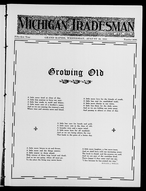 Michigan tradesman. Vol. 51 no. 2606 (1933 August 30)