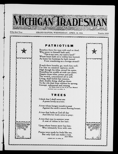 Michigan tradesman. Vol. 51 no. 2639 (1934 April 18)