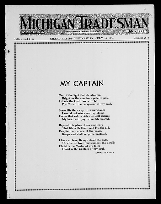 Michigan tradesman. Vol. 52 no. 2653 (1934 July 25)