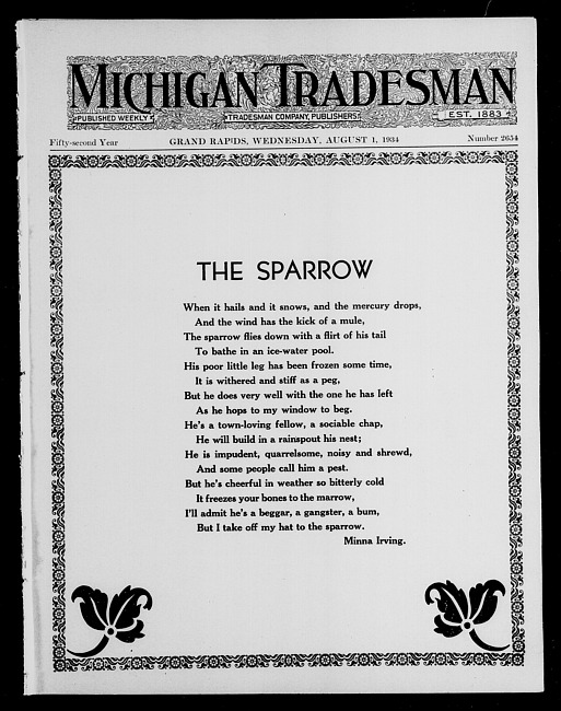 Michigan tradesman. Vol. 52 no. 2654 (1934 August 1)
