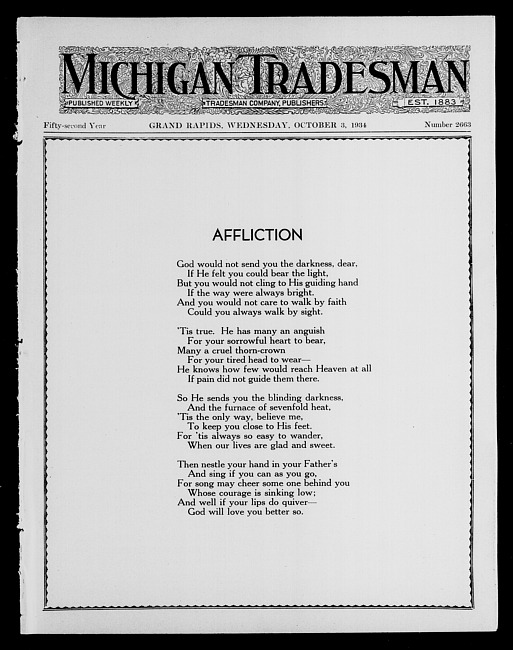 Michigan tradesman. Vol. 52 no. 2663 (1934 October 3)