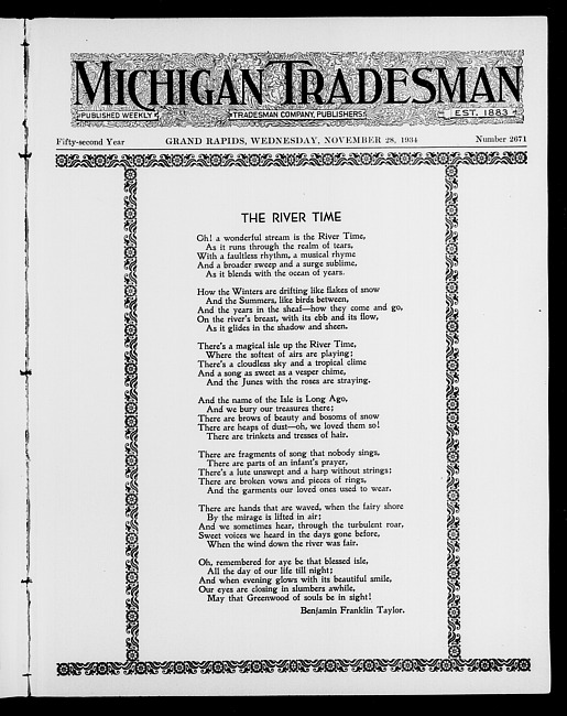 Michigan tradesman. Vol. 52 no. 2671 (1934 November 28)