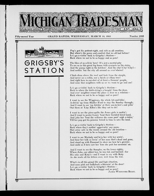 Michigan tradesman. Vol. 52 no. 2686 (1935 March 13)