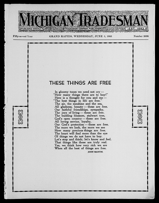 Michigan tradesman. Vol. 52 no. 2698 (1935 June 5)