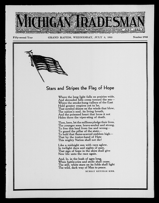 Michigan tradesman. Vol. 52 no. 2702 (1935 July 3)