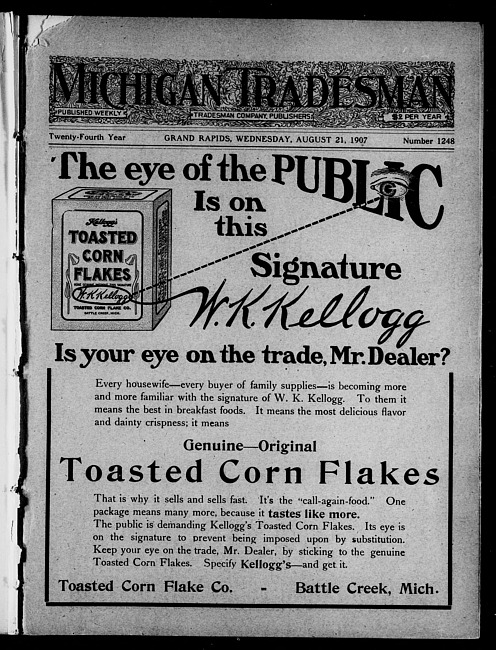 Michigan tradesman. Vol. 24 no. 1248 (1907 August 21)