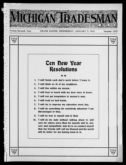 Michigan tradesman. Vol. 27 no. 1372 (1910 January 5)