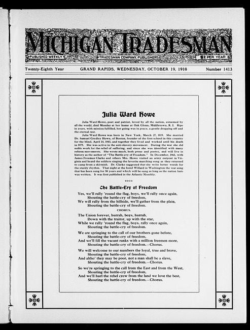 Michigan tradesman. Vol. 28 no. 1413 (1910 October 19)