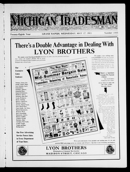 Michigan tradesman. Vol. 28 no. 1443 (1911 May 17)