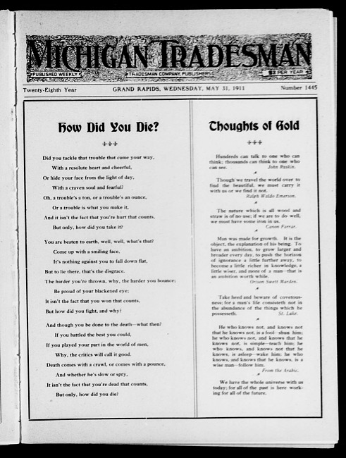 Michigan tradesman. Vol. 28 no. 1445 (1911 May 31)