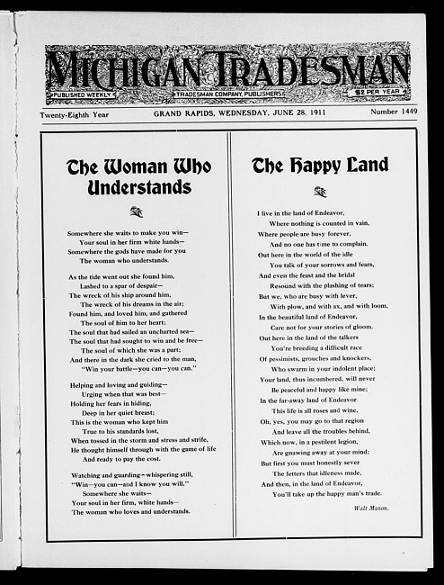 Michigan tradesman. Vol. 28 no. 1449 (1911 June 28)