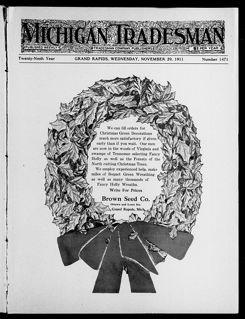 Michigan tradesman. Vol. 29 no. 1471 (1911 November 29)