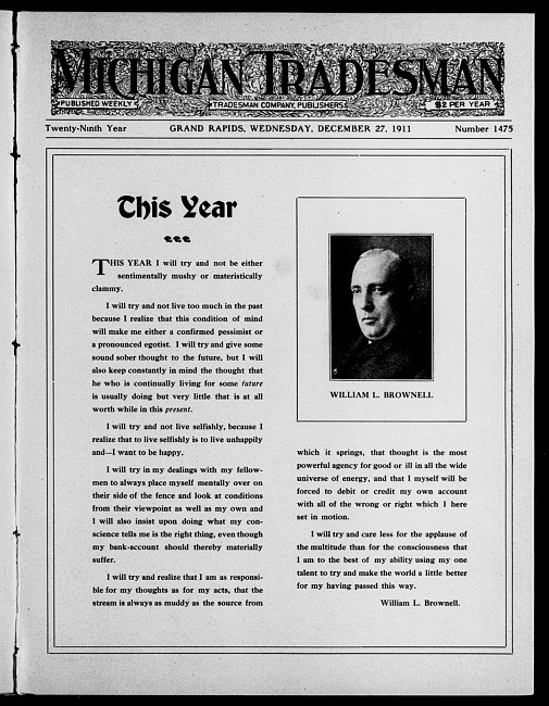 Michigan tradesman. Vol. 29 no. 1475 (1911 December 27)