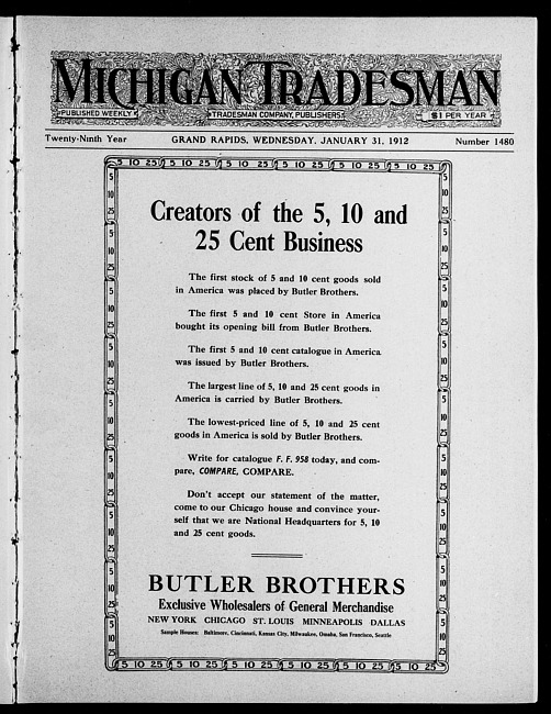 Michigan tradesman. Vol. 29 no. 1480 (1912 January 31)