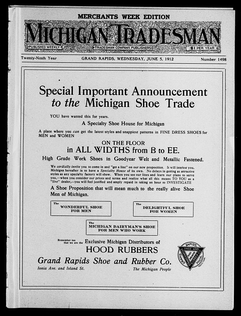 Michigan tradesman. Vol. 29 no. 1498 (1912 June 5)