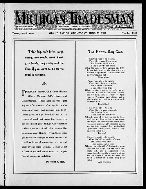 Michigan tradesman. Vol. 29 no. 1501 (1912 June 26)