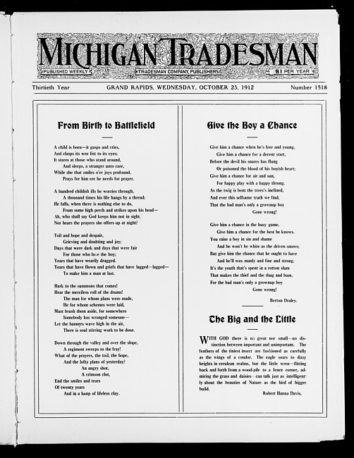 Michigan tradesman. Vol. 30 no. 1518 (1912 October 23)