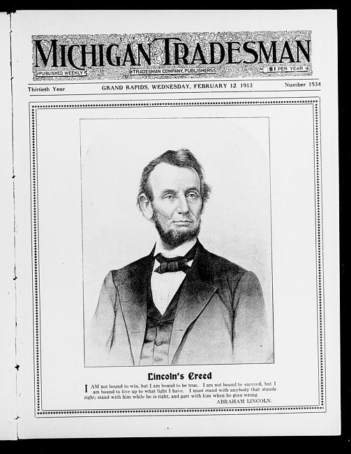 Michigan tradesman. Vol. 30 no. 1534 (1913 February 12)