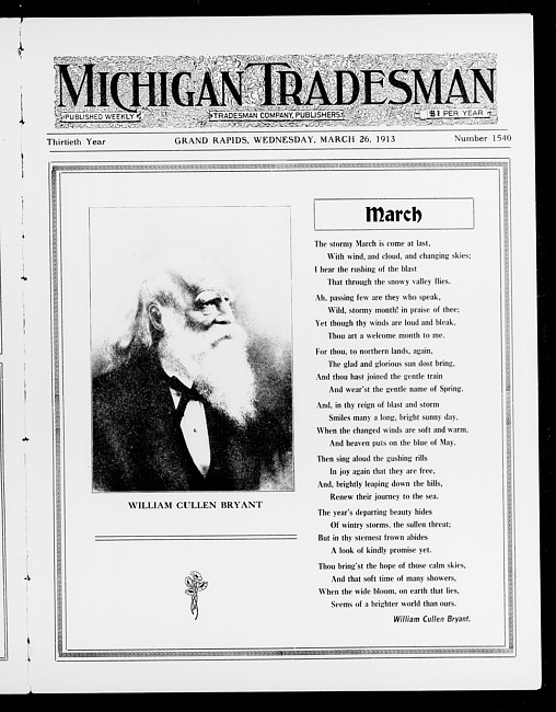 Michigan tradesman. Vol. 30 no. 1540 (1913 March 26)