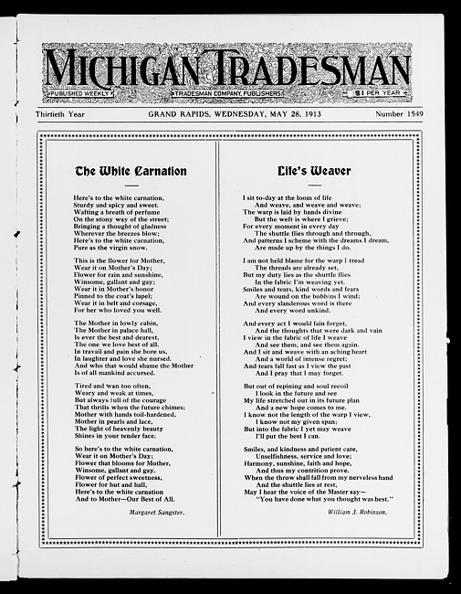 Michigan tradesman. Vol. 30 no. 1549 (1913 May 28)