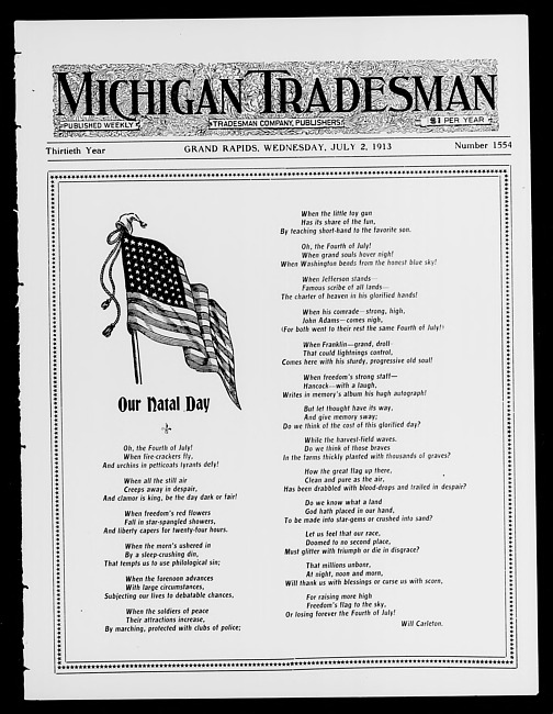 Michigan tradesman. Vol. 30 no. 1554 (1913 July 2)