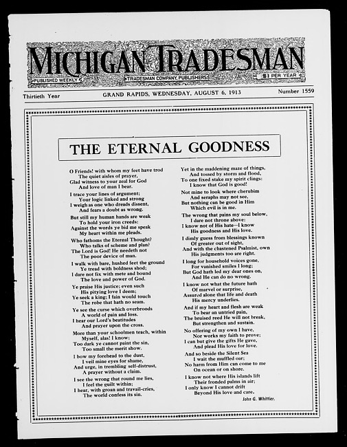 Michigan tradesman. Vol. 30 no. 1559 (1913 August 6)