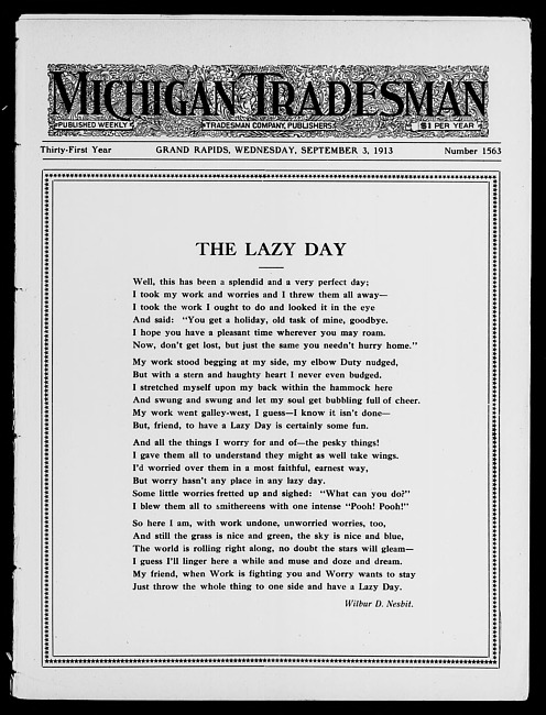 Michigan tradesman. Vol. 31 no. 1563 (1913 September 3)