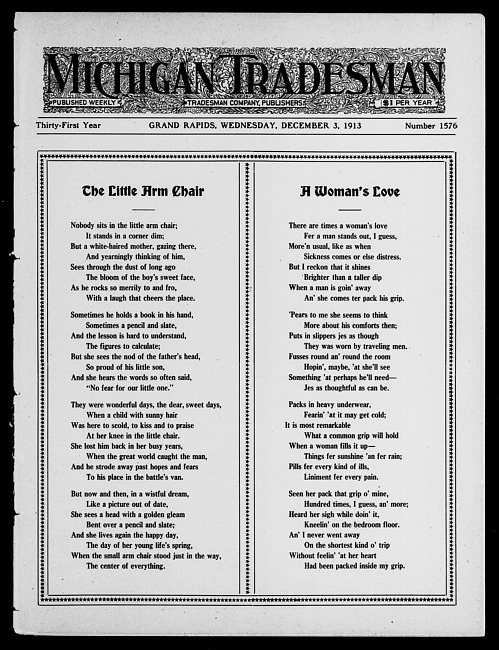 Michigan tradesman. Vol. 31 no. 1576 (1913 December 3)