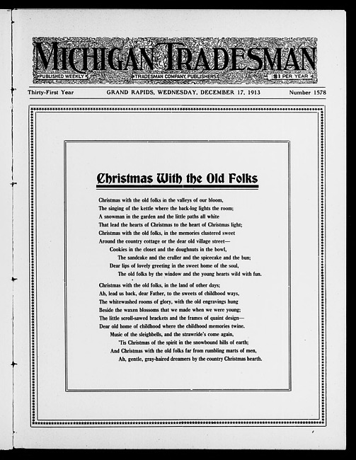 Michigan tradesman. Vol. 31 no. 1578 (1913 December 17)