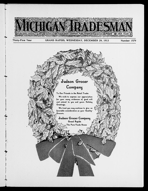 Michigan tradesman. Vol. 31 no. 1579 (1913 December 24)