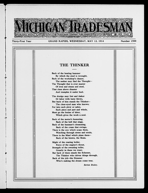 Michigan tradesman. Vol. 31 no. 1599 (1914 May 13)