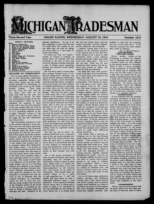 Michigan tradesman. Vol. 32 no. 1613 (1914 August 19)