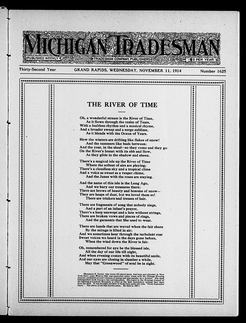 Michigan tradesman. Vol. 32 no. 1625 (1914 November 11)