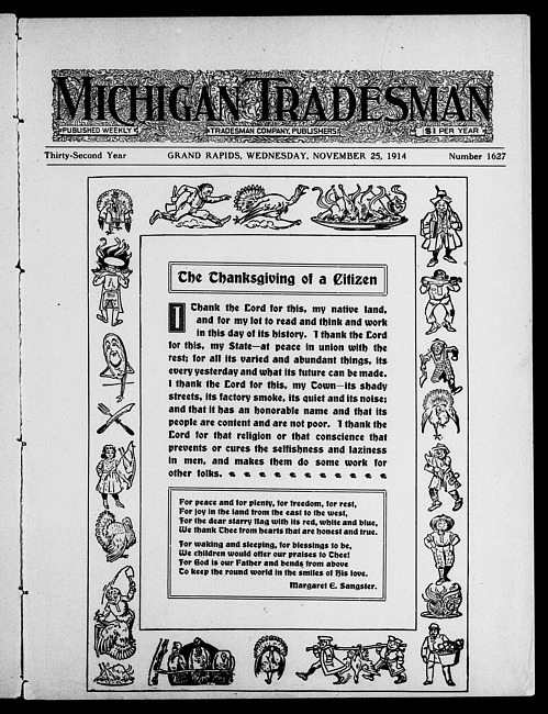 Michigan tradesman. Vol. 32 no. 1627 (1914 November 25)