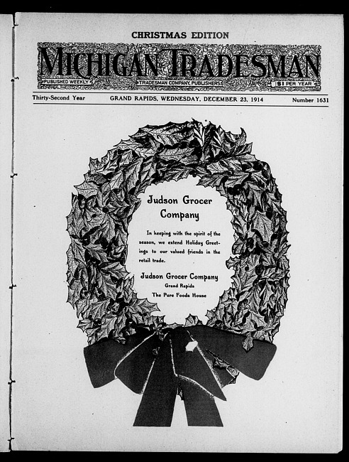 Michigan tradesman. Vol. 32 no. 1631 (1914 December 23)