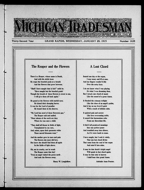 Michigan tradesman. Vol. 32 no. 1635 (1915 January 20)