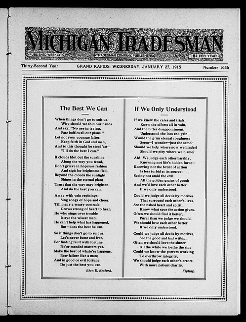Michigan tradesman. Vol. 32 no. 1636 (1915 January 27)