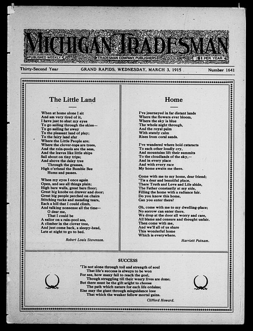 Michigan tradesman. Vol. 32 no. 1641 (1915 March 3)