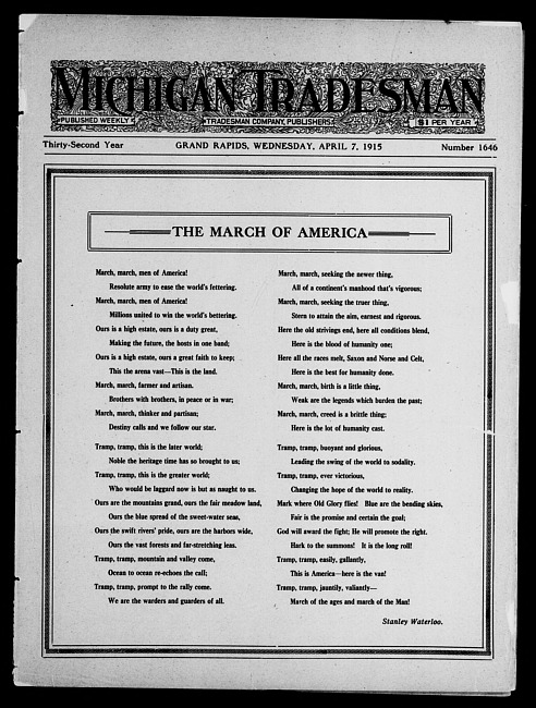 Michigan tradesman. Vol. 32 no. 1646 (1915 April 7)