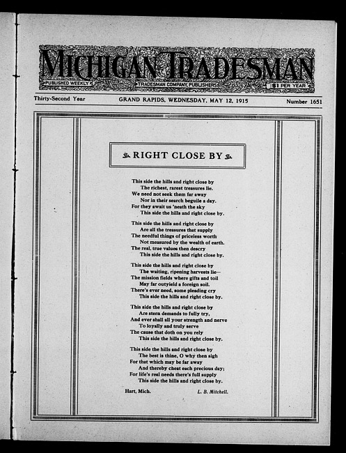 Michigan tradesman. Vol. 32 no. 1651 (1915 May 12)