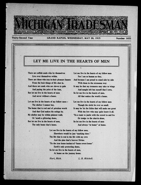 Michigan tradesman. Vol. 32 no. 1653 (1915 May 26)