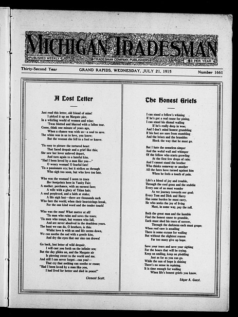 Michigan tradesman. Vol. 32 no. 1661 (1915 July 21)