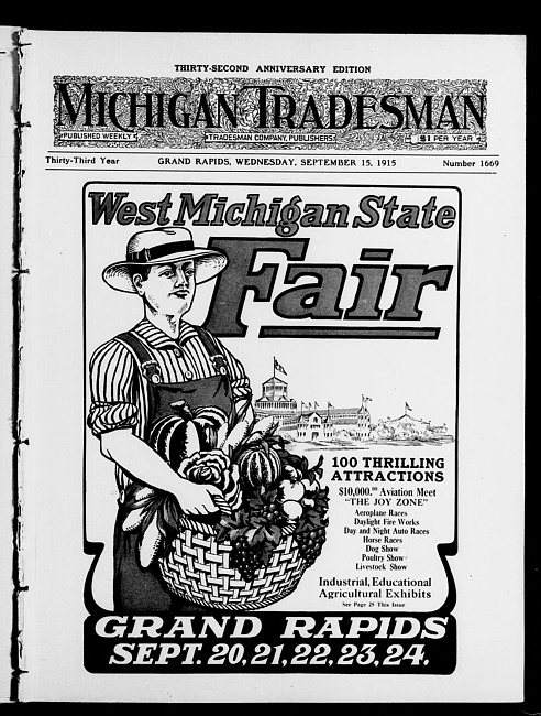 Michigan tradesman. Vol. 33 no. 1669 (1915 September 15)