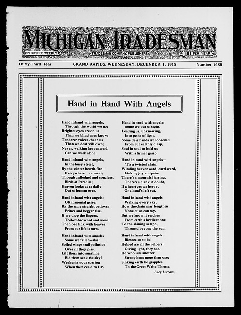 Michigan tradesman. Vol. 33 no. 1680 (1915 December 1)