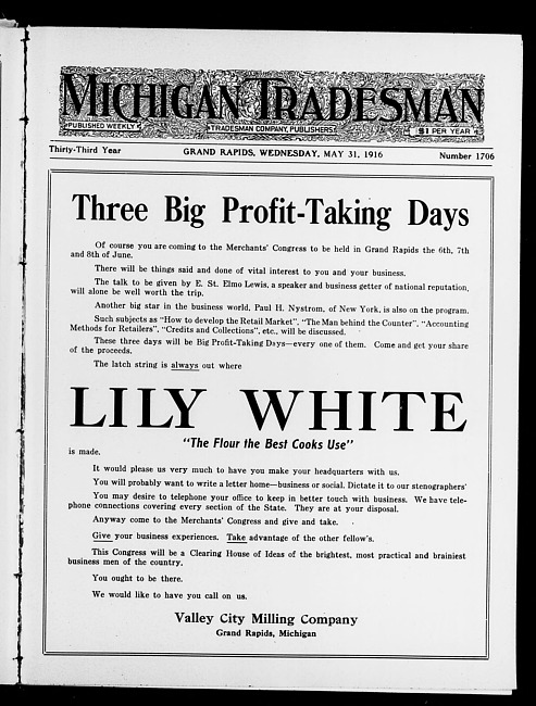 Michigan tradesman. Vol. 33 no. 1706 (1916 May 31)