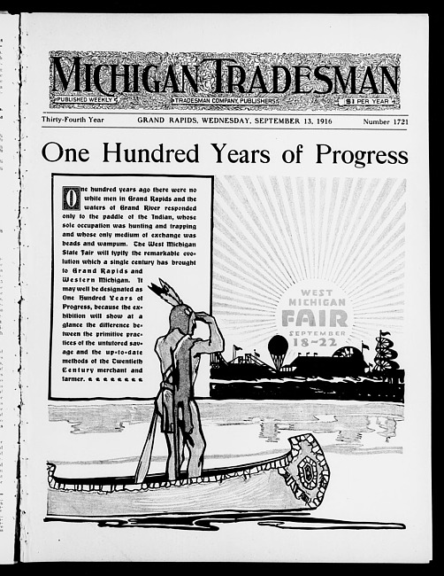 Michigan tradesman. Vol. 34 no. 1721 (1916 September 13)