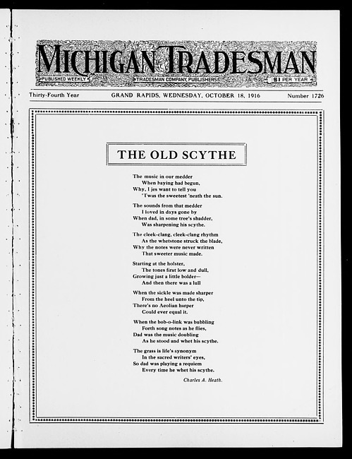 Michigan tradesman. Vol. 34 no. 1726 (1916 October 18)