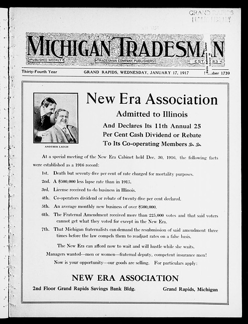 Michigan tradesman. Vol. 34 no. 1739 (1917 January 17)