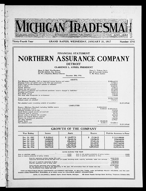Michigan tradesman. Vol. 34 no. 1741 (1917 January 31)