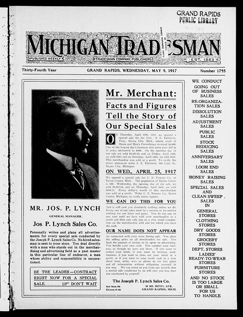 Michigan tradesman. Vol. 34 no. 1755 (1917 May 9)